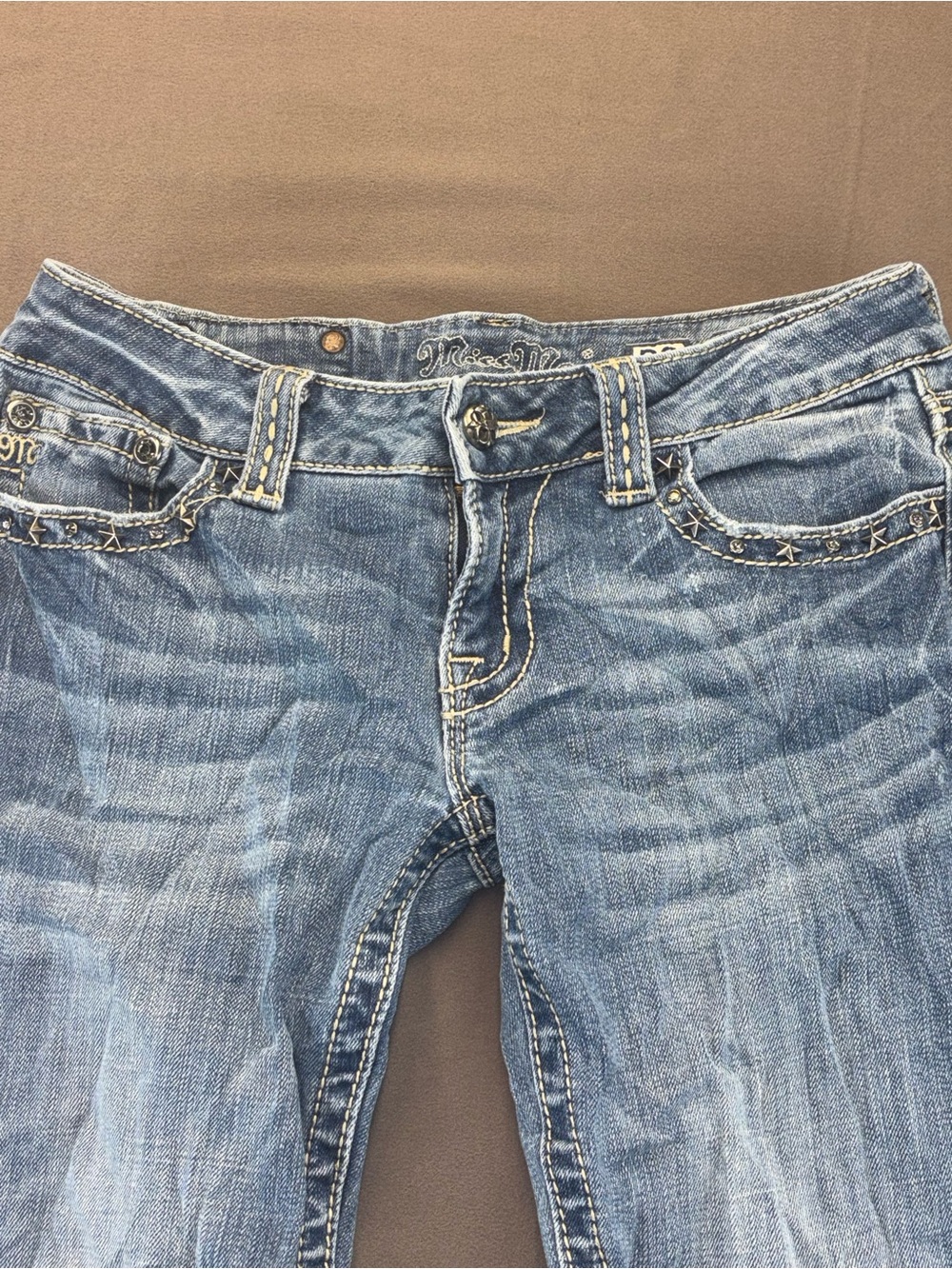 Miss Me JW606082 Boot Cut Low Rise Jeans - Picture 2 of 15